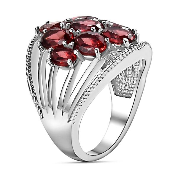 Roter Granat Ring, 316L Edelstahl (Größe 17.00) ca. 4.26 ct image number 5