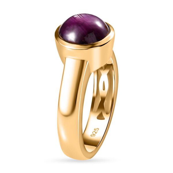 AA Sternrubin Ring, 925 Silber Gelbgold Vermeil, (Gr&ouml;&szlig;e 18.00) ca. 4.66 ct image number 5