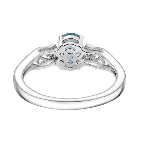 2er Set - D'joy Betroka Blauer Apatit Ring und Anh&auml;nger, 925 Silber platiniert und vergoldet (Gr&ouml;&szlig;e 21.00) ca. 1.44 ct image number 6