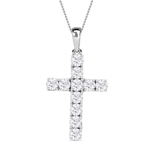 Weißer Kristall-Anhänger mit 50cm Kette - 2,08 ct. image number 0