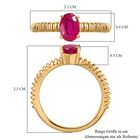 Afrikanischer Rubin (Fissure gefüllt) Ring, 925 Silber Gelbgold Vermeil, (Größe 18.00) ca. 1.09 ct image number 6