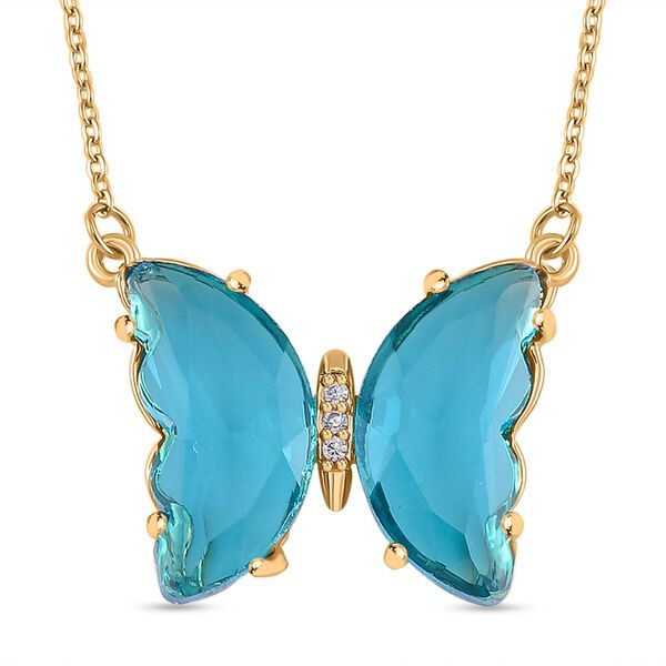 Blaues Kristall und weißes Zirkonia-Schmuckset image number 3