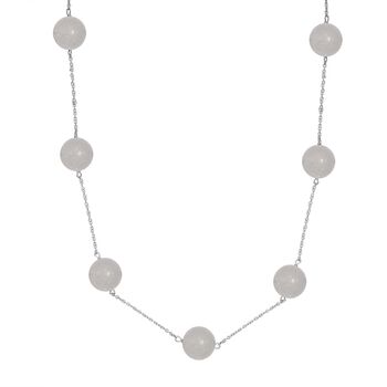 Gr&uuml;ne Quarz-Halskette, 50 cm -25 ct.