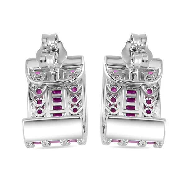 Rubin Zirkonia Ohrringe 925 Silber rhodiniert ca. 5,57 ct. image number 5