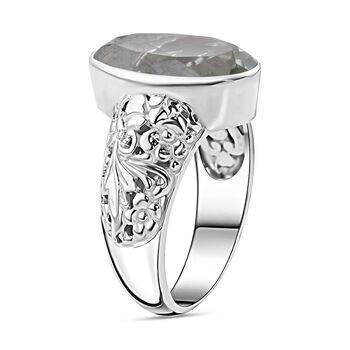 Royal Bali - Prasiolite Ring, 925 Silber, (Gr&ouml;&szlig;e 18.00), ca. 6.89 ct