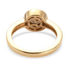 88 Facetten Moissanit Ring 925 Silber vergoldet  ca. 0,85 ct image number 5