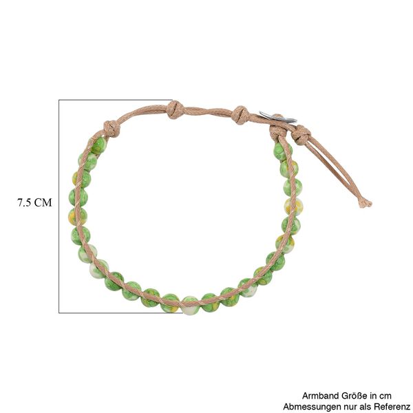 Flexibles grün-gelbes Regenblumen-Yuhua-Quarzit Armband - 35 ct. image number 5