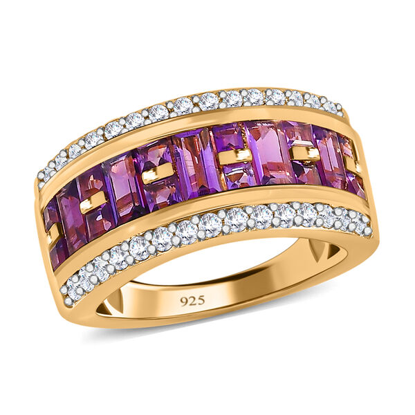 Afrikanischer Amethyst Ring, 925 Silber vergoldet (Gr&ouml;&szlig;e 16.00) ca. 2.30 ct image number 3