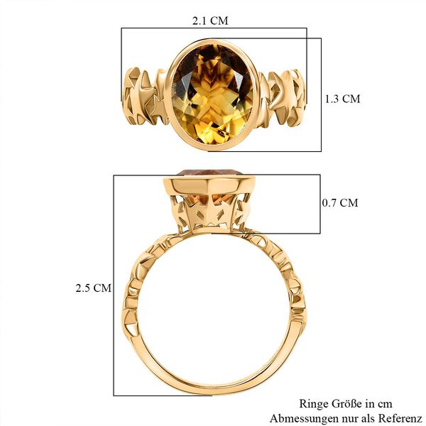 Citrin Ring Messing (Größe 18.00) ca. 3,25 ct image number 7