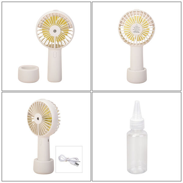 2-in-1 Nebelspray-Ventilator, Weiß-Gelb image number 6