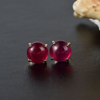 AAA Afrikanische Rubin Ohrringe in 375 Gold - 6,2 ct.