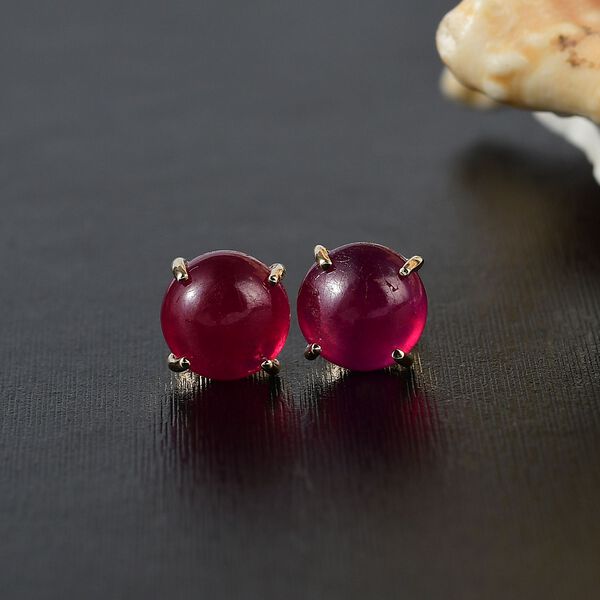 AAA Afrikanische Rubin Ohrringe in 375 Gold - 6,2 ct. image number 2