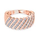 LUXURIANT DIAMOND - Lab Grown Diamant VS-EF SGL zertifiziert Ring 925 Silber 750 Roségold Vermeil (Größe 17.00) ca. 1,00 ct