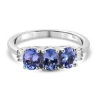Tansanit und Diamant Trilogie Ring - 1,01 ct. image number 0