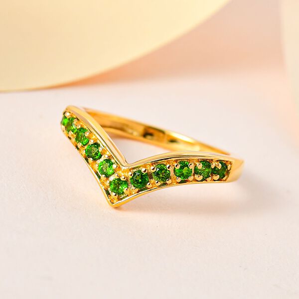 AA nat&uuml;rlicher Chromdiopsid-Ring - 0,43 ct. image number 2