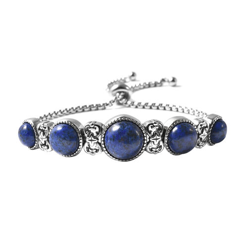Lapislazuli Bolo-Armband, ca. 15.25 cm, Edelstahl ca. 17,00 ct image number 0