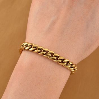 Panzer 316L Edelstahl Armband ca. 19 cm ca. 23,00g, Goldfarben