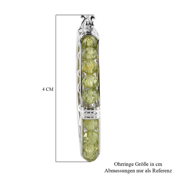 Nat&uuml;rliche Peridot-Creolen in Silberton, 22,00 ct. image number 6