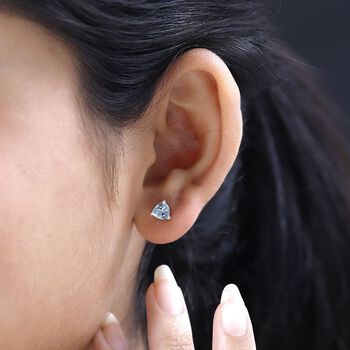 Himmelblaue Topas-Solit&auml;r-Ohrringe - 1,77 ct.