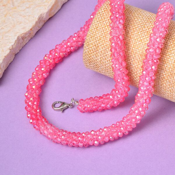 Mehrfarbiger Kristall Halskette ca. 50 cm image number 2