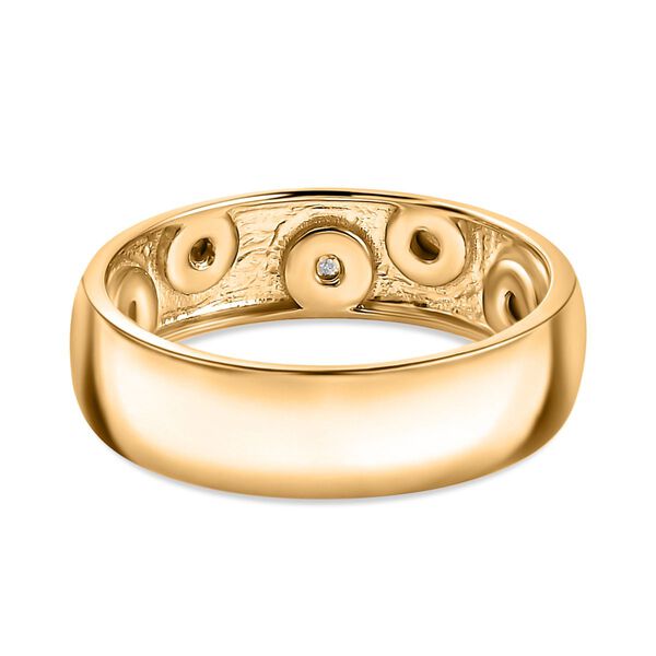 Weißer Diamant Ring 925 Silber 750 Gelbgold Vermeil (Größe 18.00) image number 6