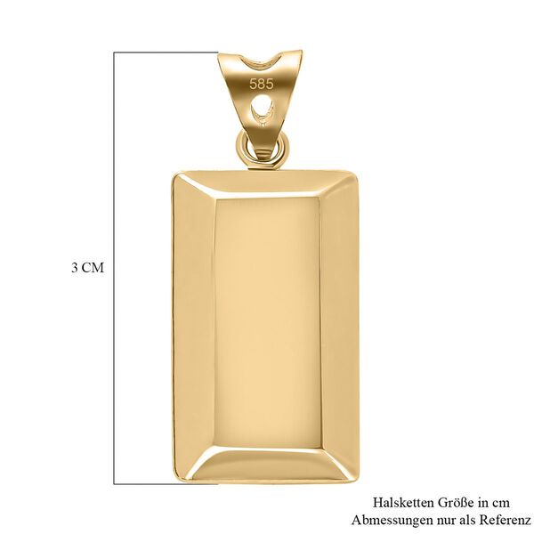 Goldbarren-Anhänger, 585 Gold, ca. 1,56g image number 6
