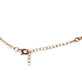 Italienische Mond Kette ca. 45 cm+ 5 cm Extender, 925 Silber, Ros&eacute;vergoldet und Platiniert ca. 5,62g