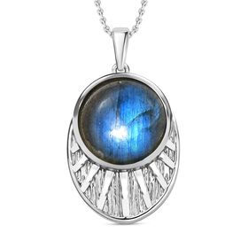 AAA Labradorit Anhänger mit 50cm Kette - 11,50 ct.
