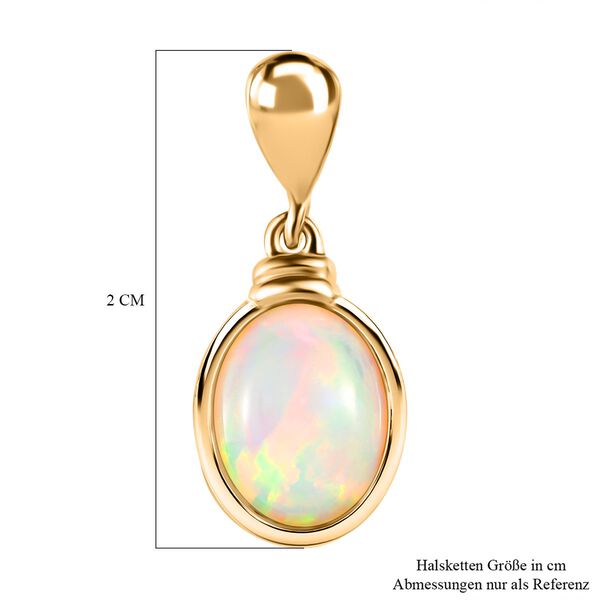 Nat&uuml;rlicher, &auml;thiopischer Welo Opal Anh&auml;nger, 925 Silber vergoldet ca. 1.17 ct image number 6