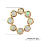 Natürlicher, äthiopischer Opal Kreis-Anhänger in Silber image number 5