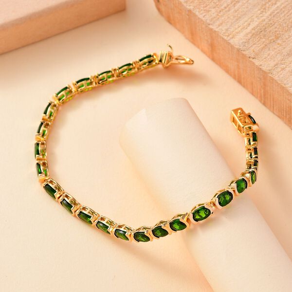 Natürliches Chromdiopsid-Armband image number 7