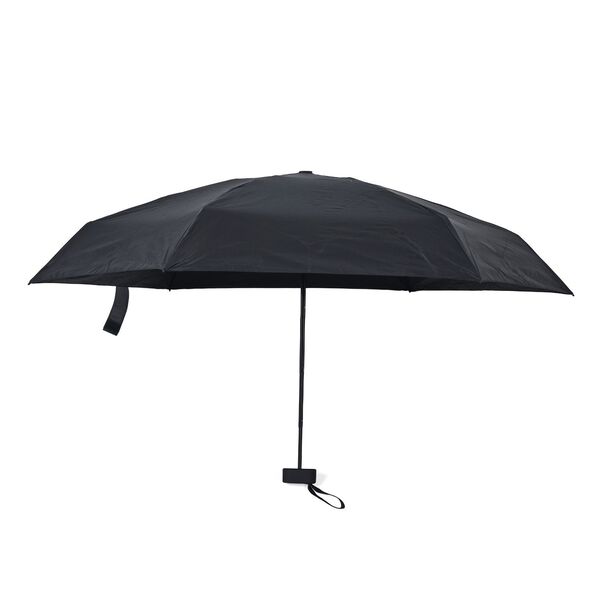 Sturmfester Pocketschirm mit UV-Schutz und Etui, 91x52cm, Schwarz image number 2