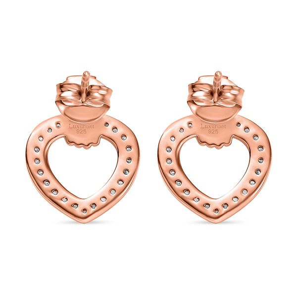 LUXURIANT SI-GH Labor Diamant Ohrringe, 925 Silber mit Ros&eacute;gold E-Beschichtung - 0,50 ct. image number 5