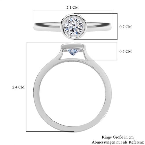 LUXURIANT DIAMOND- SGL zertifizierter SI-GH Labor Diamant Ring, 925 Silber rhodiniert - 0,50 ct. image number 7