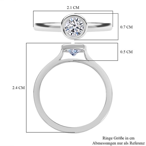 LUXURIANT SGL zertifizierter SI-GH Labor Diamant Ring, 925 Silber rhodiniert - 0,50 ct. image number 7
