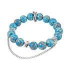 Imperial Jaspis Armband ca. Flexibles cm Legierung Antik-silber-Plattierung ca. 150.00 ct