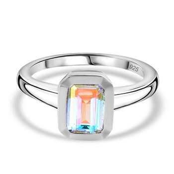 Merkur mystischer Topas Ring, 925 Silber platiniert, (Gr&ouml;&szlig;e 19.00) ca. 1.49 ct