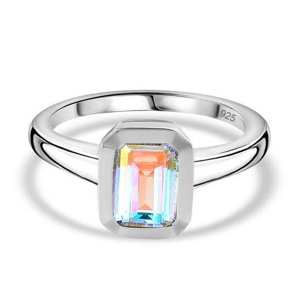 Merkur mystischer Topas Ring, 925 Silber platiniert, (Gr&ouml;&szlig;e 19.00) ca. 1.49 ct