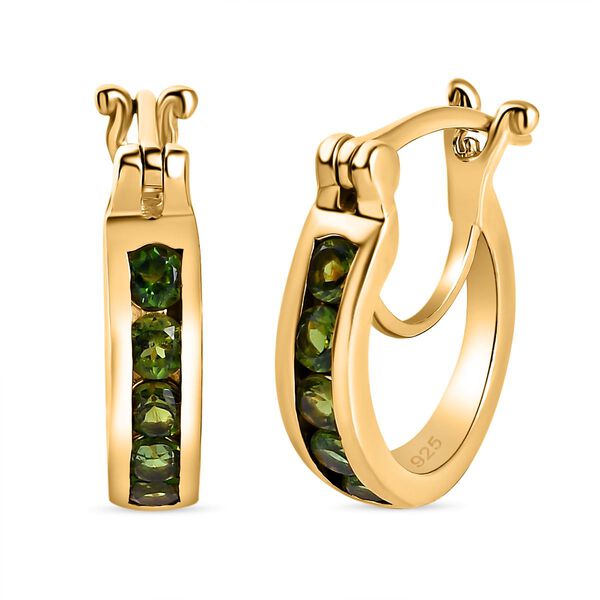 Nat&uuml;rliche Chrom Turmalin-Ohrringe - 0,62 ct.