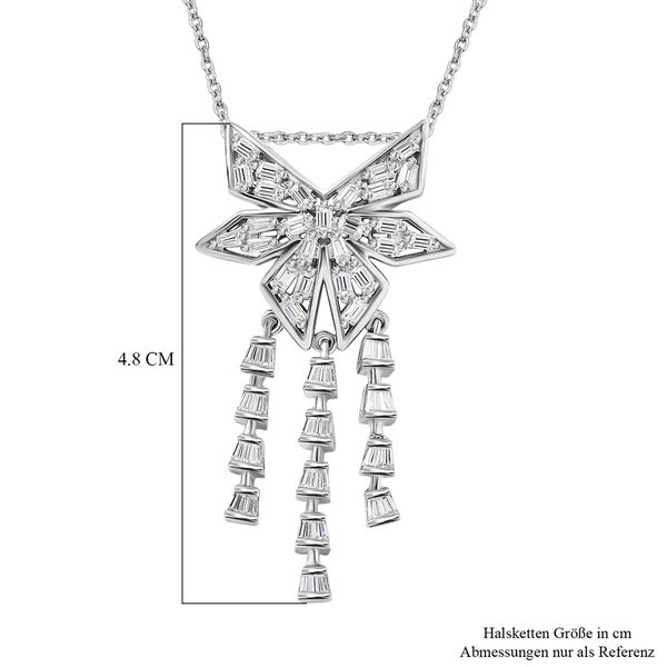 GP Celestial Dream Kollektion- EF Moissanit und Kanchanaburi blauer Saphir-Anh&auml;nger mit 45cm Kette- 4,54 ct. image number 4