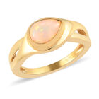 Natürlicher Äthiopischer Opal Ring 925 Silber vergoldet  ca. 0,79 ct image number 3