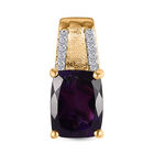 AAA Marokkanischer Amethyst, Weißer Zirkon Anhänger, 925 Silber Gelbgold Vermeil, ca. 2.42 ct