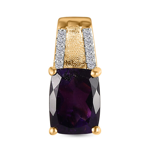 AAA Marokkanischer Amethyst und Zirkon Anh&auml;nger - 2,42 ct.