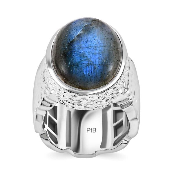 Labradorit Ring, Silberfarben (Größe 17.00) ca. 11.93 ct image number 4