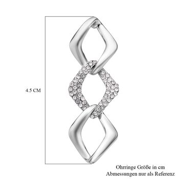 Wei&szlig;e Kristall-Ohrringe - 1 ct.