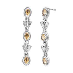 Citrin Ohrringe  Edelstahl ca. 2.91 ct