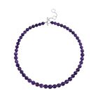 AAA Afrikanischer Amethyst, Roter Granat Halskette, ca. 50 cm 925 Silber rhodiniert ca. 330.09 ct