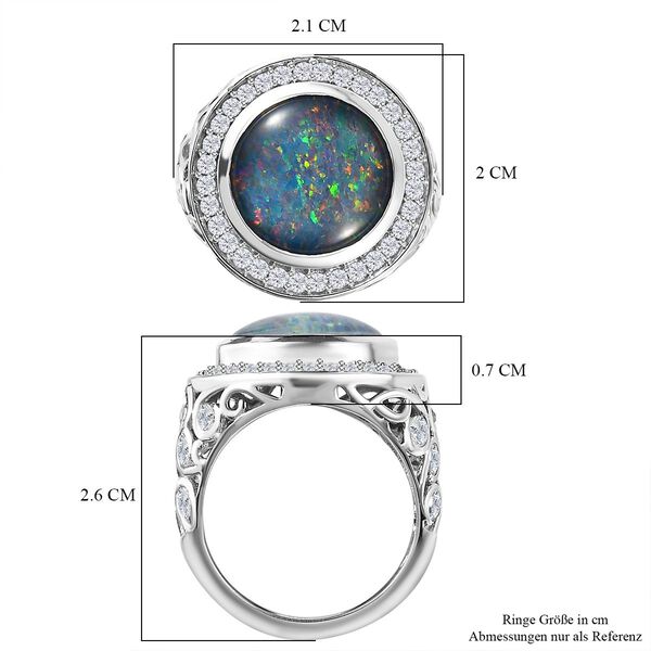 Boulder Opal and Zirkon Ring- 10,50 ct. image number 4