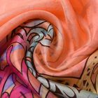 LA MAREY - 100 % natürlicher Maulbeerseiden bedruckter Schal in Geschenkbox, 110x180 cm, Rosa image number 5