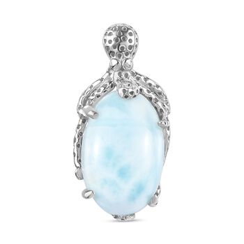 AA Larimar Anh&auml;nger 925 Silber platiniert ca. 4.45 ct